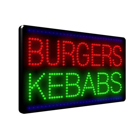 Burgers - Kebabs LED Sign