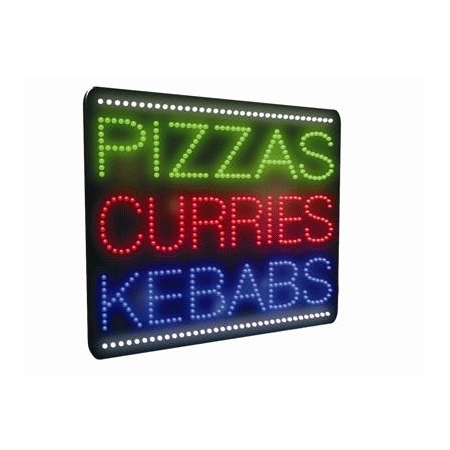 Pizza Curry Kebabs LED Sign