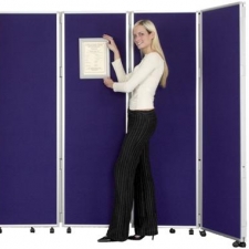 Concertina Mobile Room Dividers 1500 mm high - Nyloop