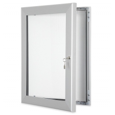 Lockable Poster Cases Silver